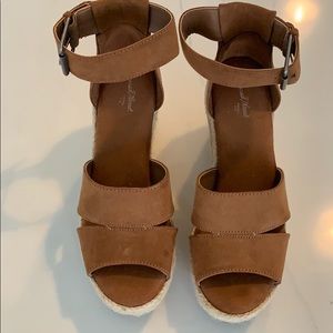 Universal Thread Brown Suede Wedges